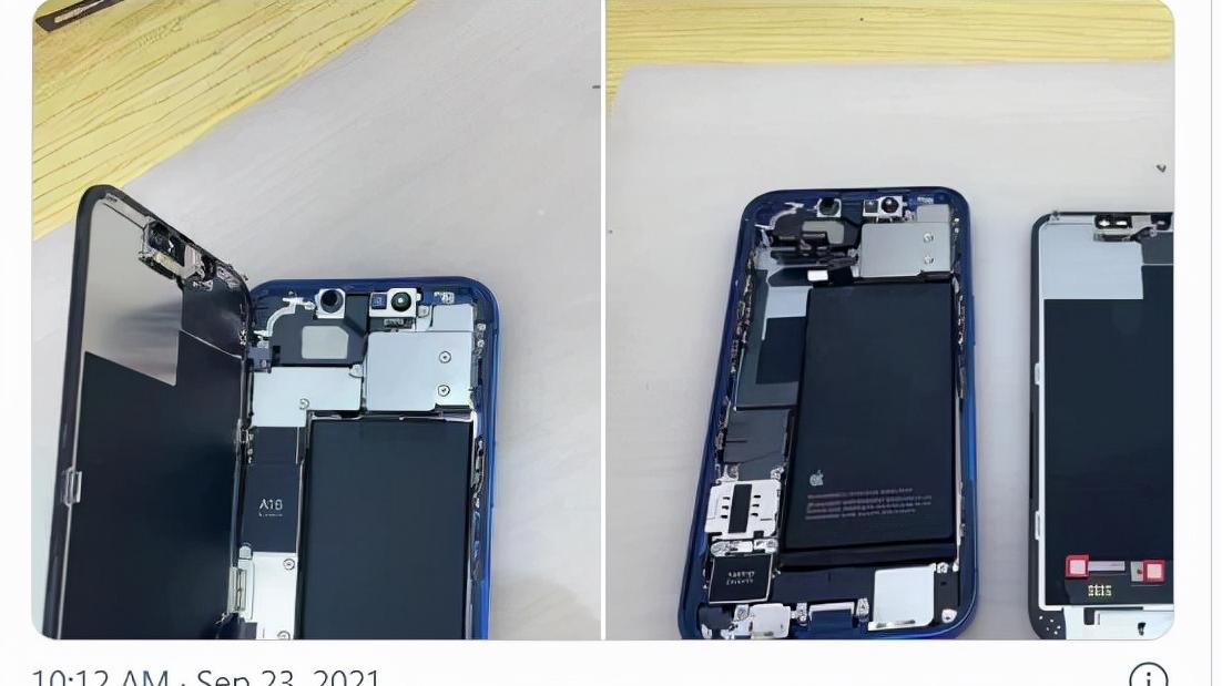 苹果|iphone13拆解图曝光：电池续航变大是有道理的