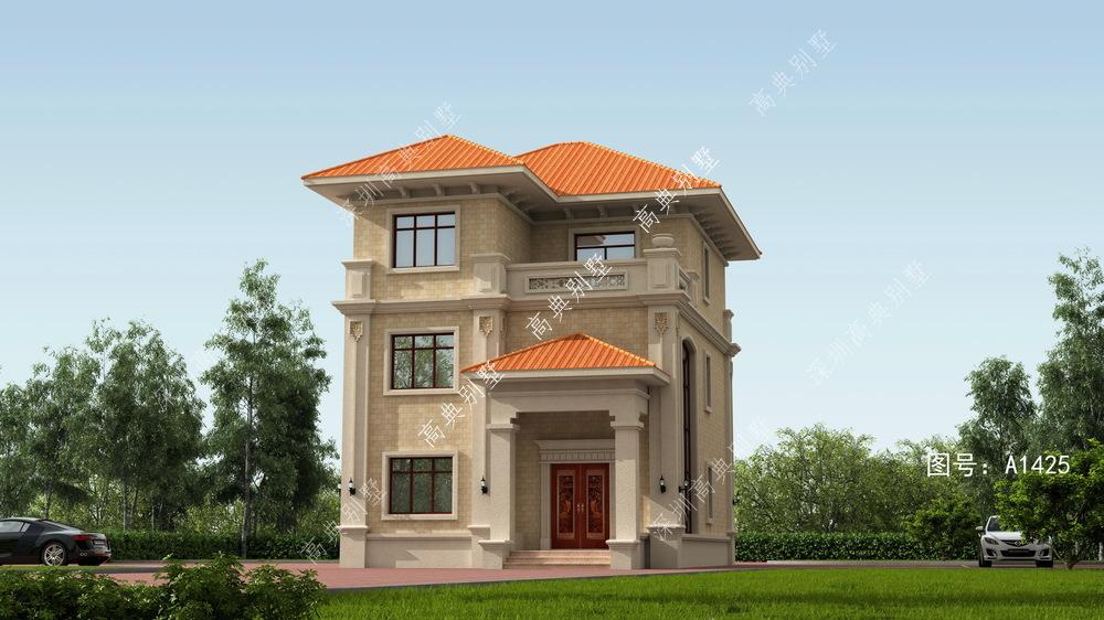 复式三层别墅，复式设计更具氛围，农村房屋建设的好选择。