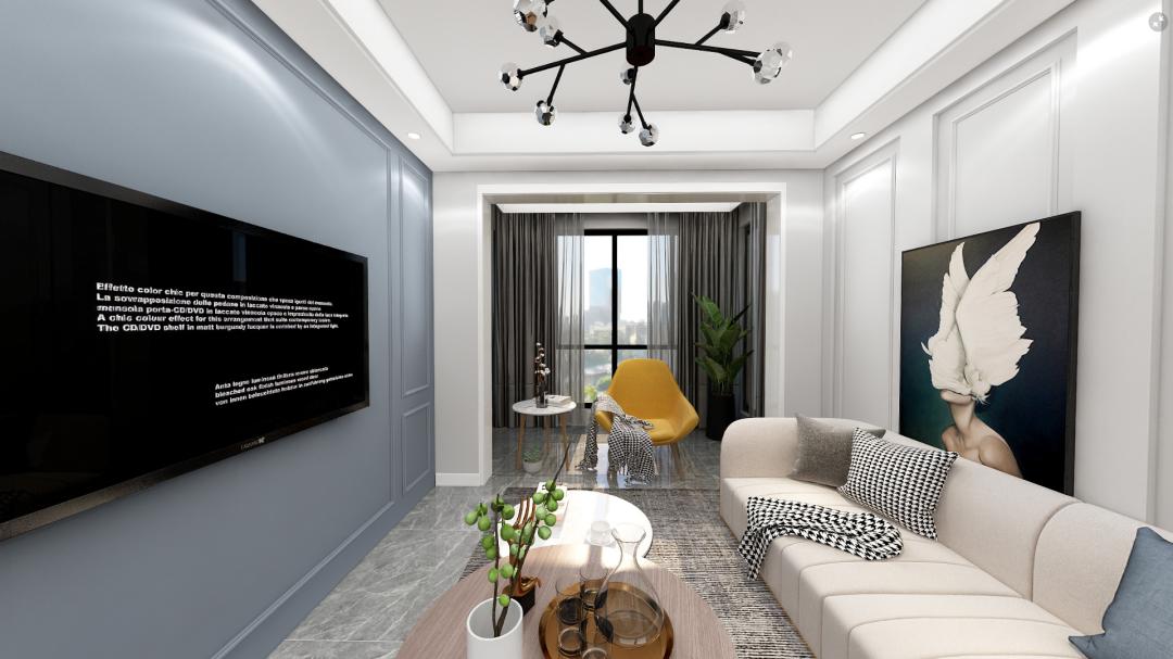 【鲁班装饰】山水融城118m2简约风格 魅力空间