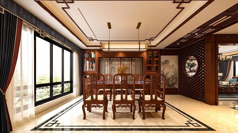 中式装修设计：疏密有致的鱼鳞瓦片都在表达着祝愿。