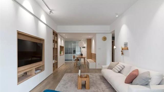 98平黑白风现代风二居室充满舒适感和时尚的造型感