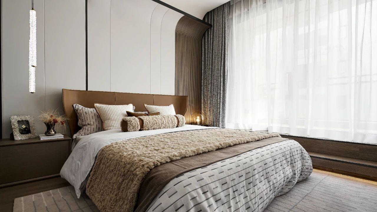 137㎡现代三居，横厅大气自然，简约格调满满高级感！