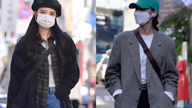 黑白配 韩国女孩穿黑白配上街，没想到却稳赚回头率，换你敢穿这么素吗
