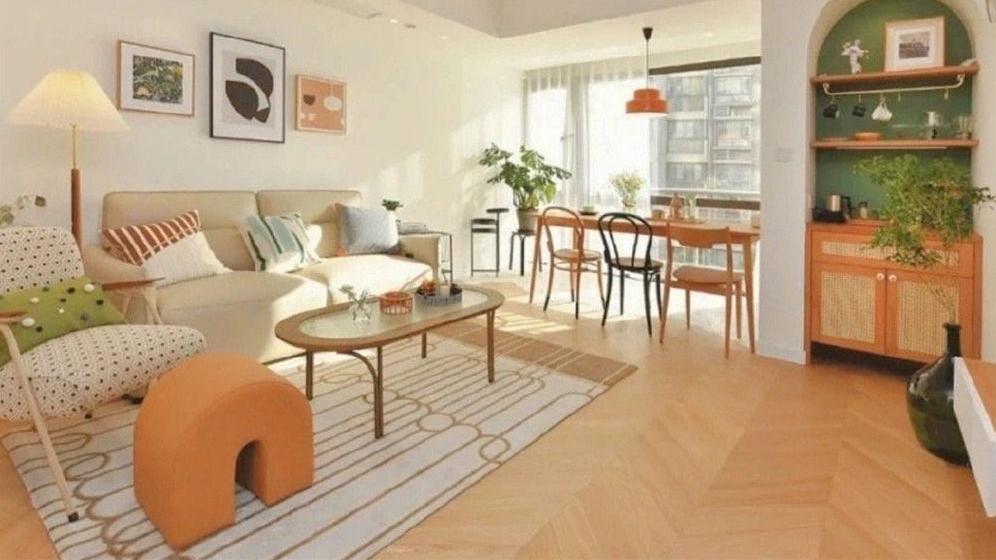 一套85㎡的原木风设计，温馨明亮收纳强大，网友：理想中的家