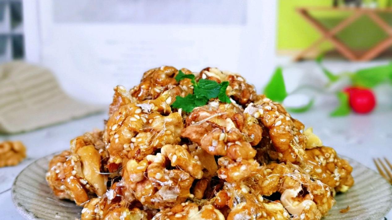 核桃|口感香脆味道甜，传统小吃琥珀核桃，小朋友都喜欢