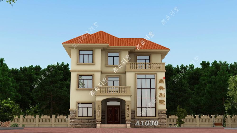 这款亮丽的欧式别墅，想回老家盖房子的朋友，快参考。