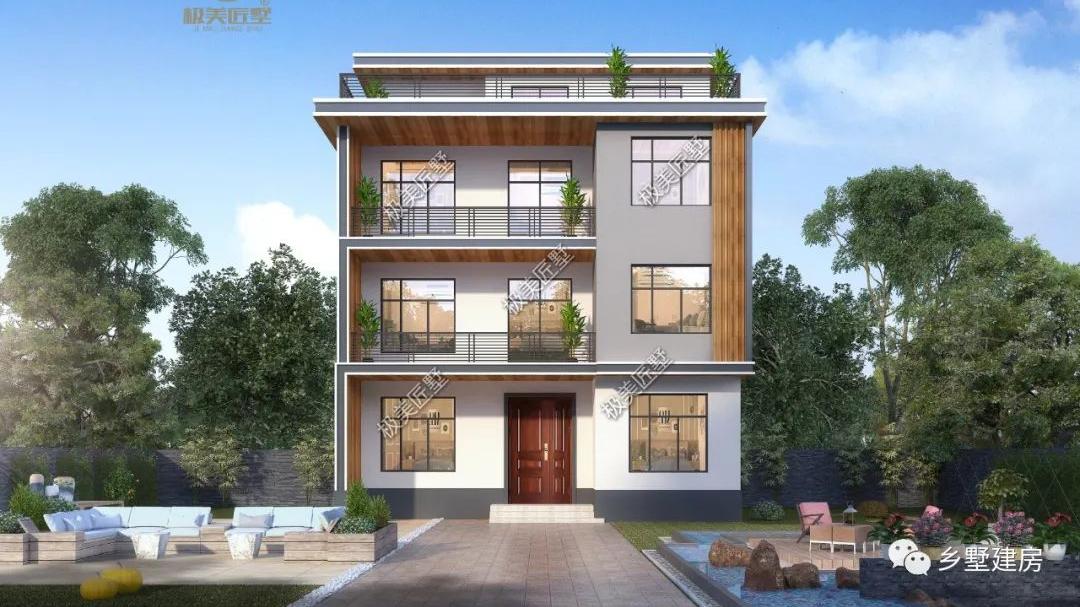 简约好看的四层现代别墅，时尚潮流，回乡年轻人都抢着建