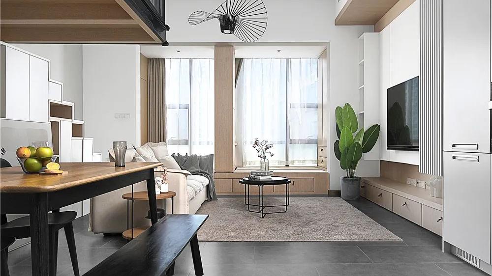 高颜值！他家55m2LOFT北欧极简风，照样能完美逆袭