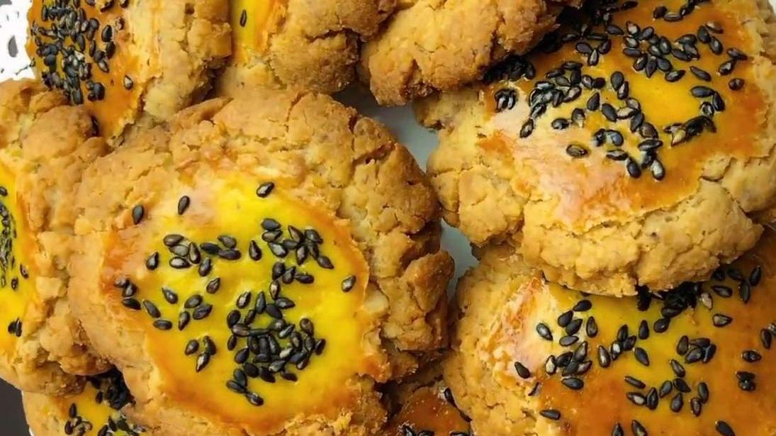 面条|酥到掉渣的宫廷桃酥，超级简单的步骤，新手都能做，特别的好吃！