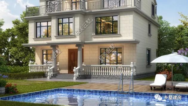 占地130平，三层欧式风别墅这样建，豪华且大气