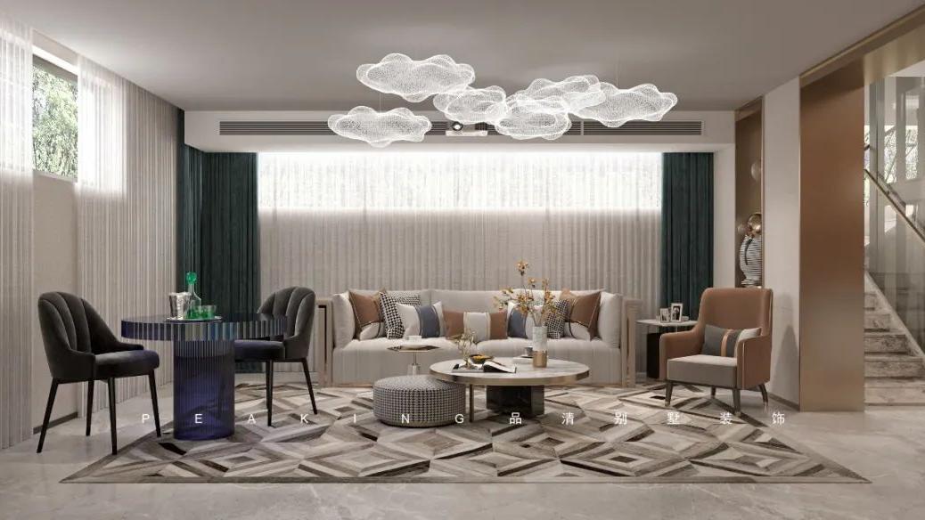 品清别墅装饰|现代中式轻奢作品案例赏析