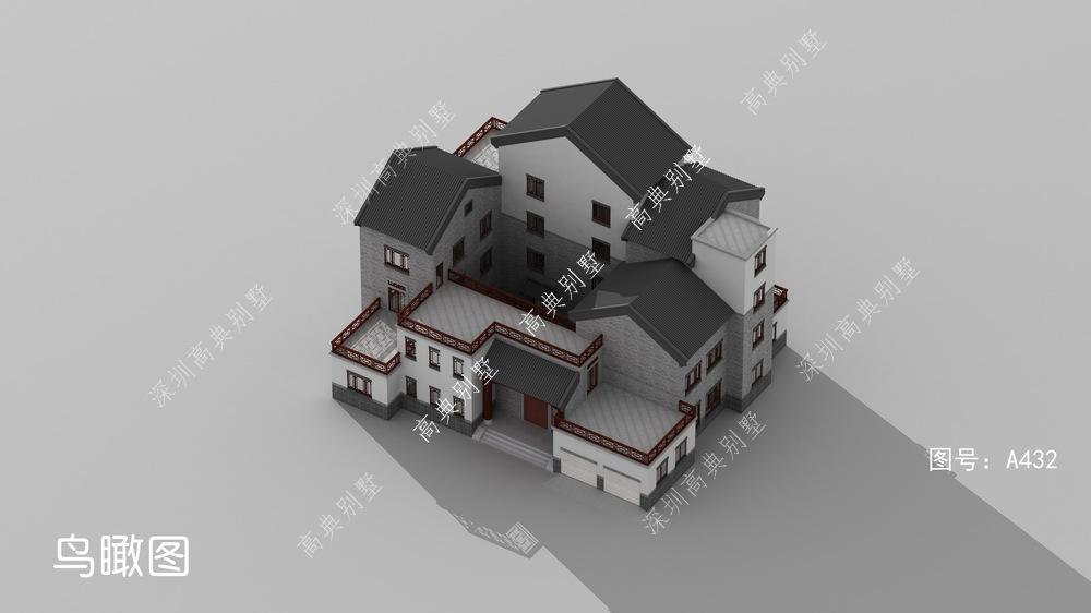 这款中式别墅，与农村流行的欧式风格相比，它更简单、更吸引人。