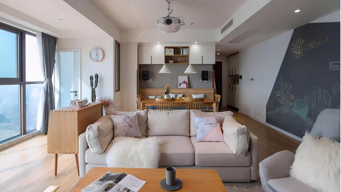 140㎡原木系治愈风，开放式设计，装修能省一半预算！