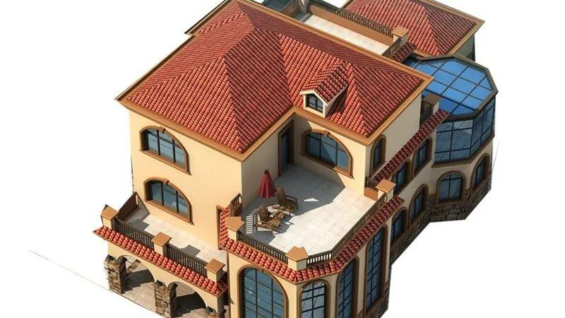 古典大气三层自建房，占地不大，附落成实拍图