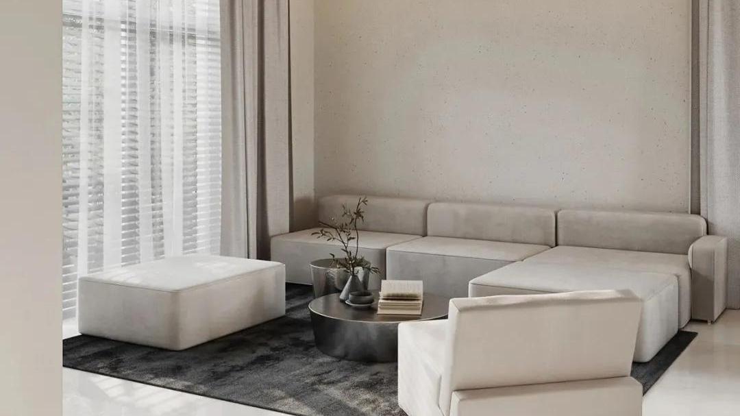 极简与精致的设计，凸显出宁静优雅的居住空间