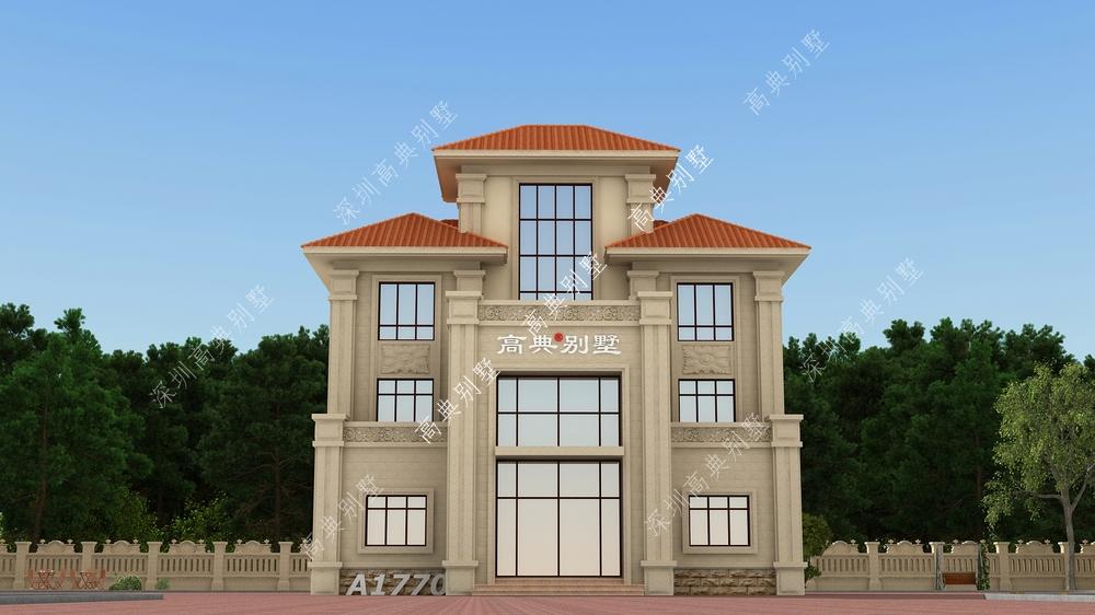 这款欧式漂亮别墅，房子建得很漂亮，生活也更舒适、更愉快。