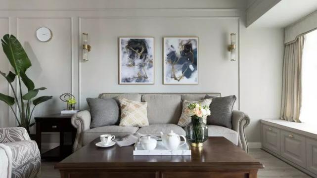 86㎡简约小美式轻盈优雅的暖心之家，点缀绿植打造舒适精巧场域