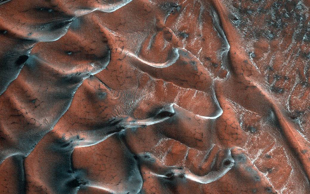 火星 火星的冰霜沙丘