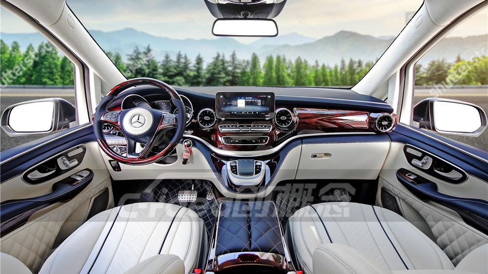 设计电动沙发床，奔驰V260L七座无隔断内饰改装，个性感爆棚