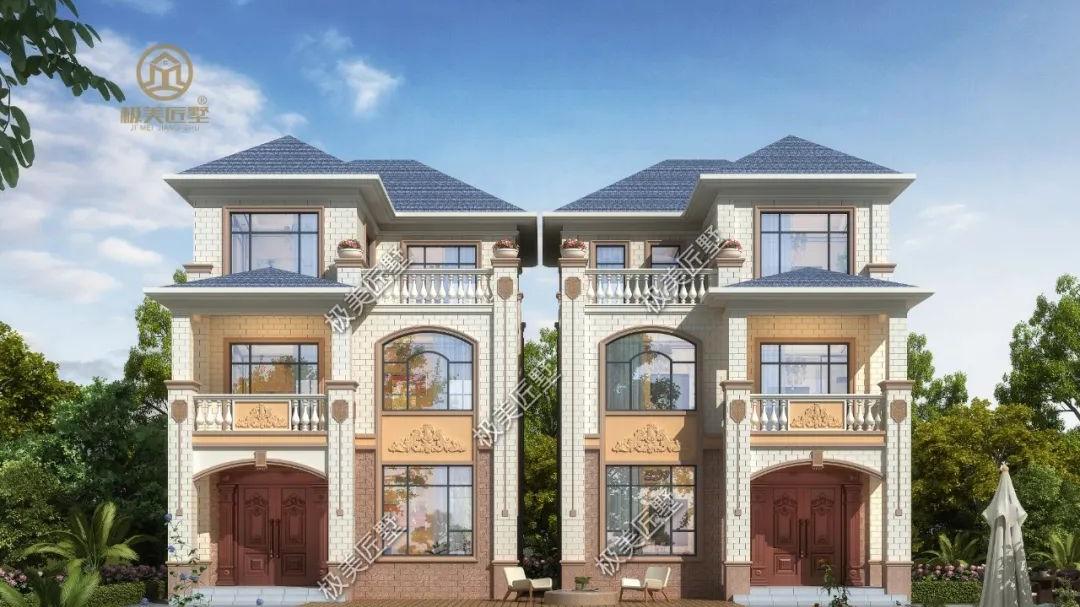 8.5X11.5米，小开间别墅这样设计就不错，美观实用