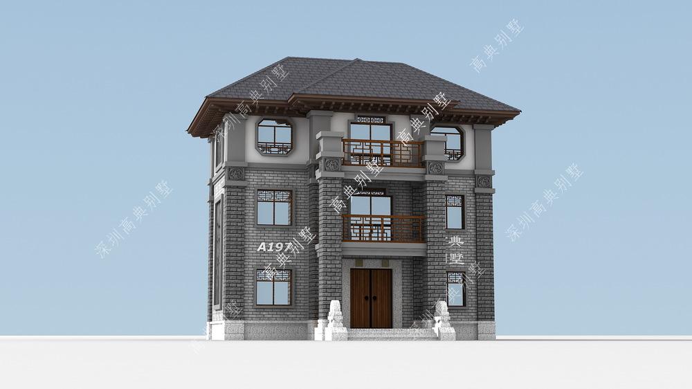 这款新中式别墅，不仅造型新颖，而且形式多样。