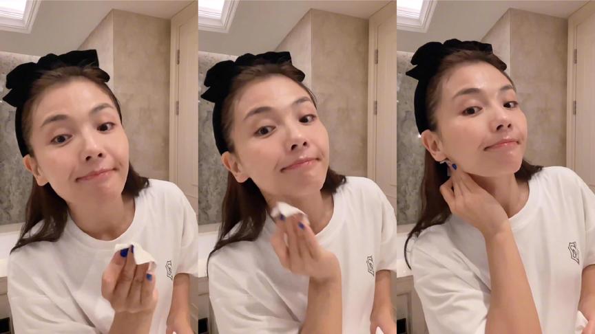 发型 沉浸式卸妆，刘涛状态很好。