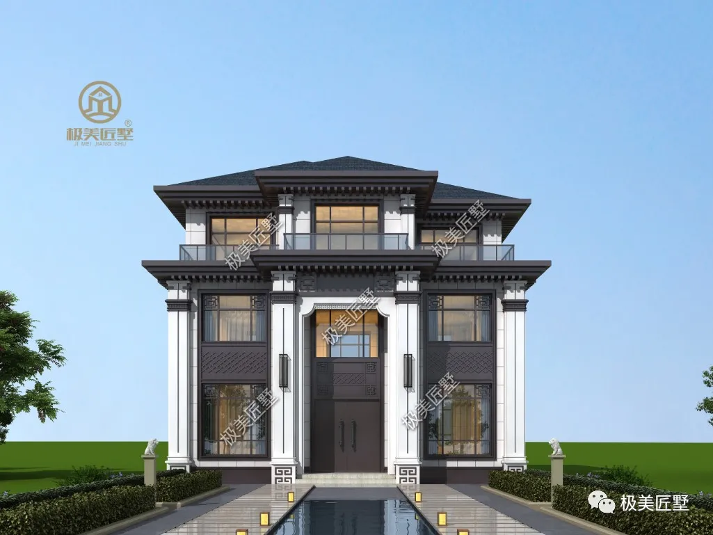 农村建房新中式是一个不错的选择，外观庄重又大气