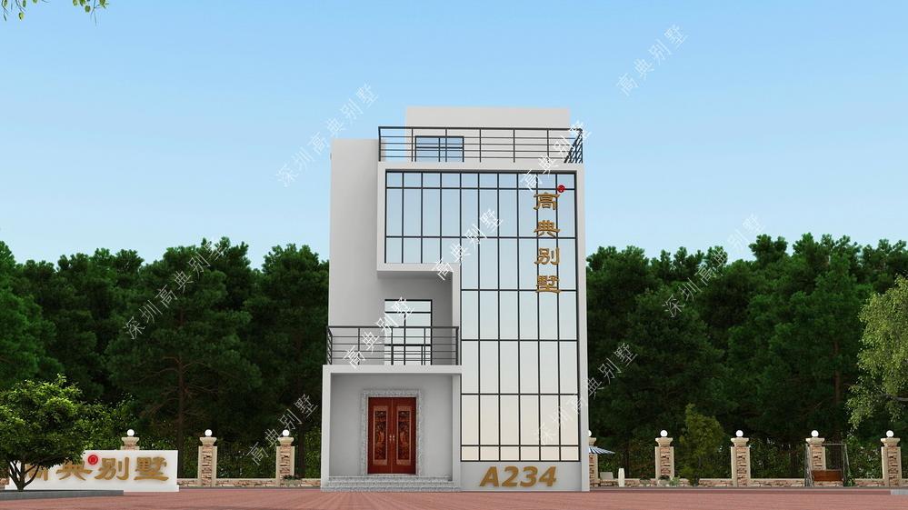 这款现代别墅设计，不仅居住空间大，而且外观看起来也很华丽。