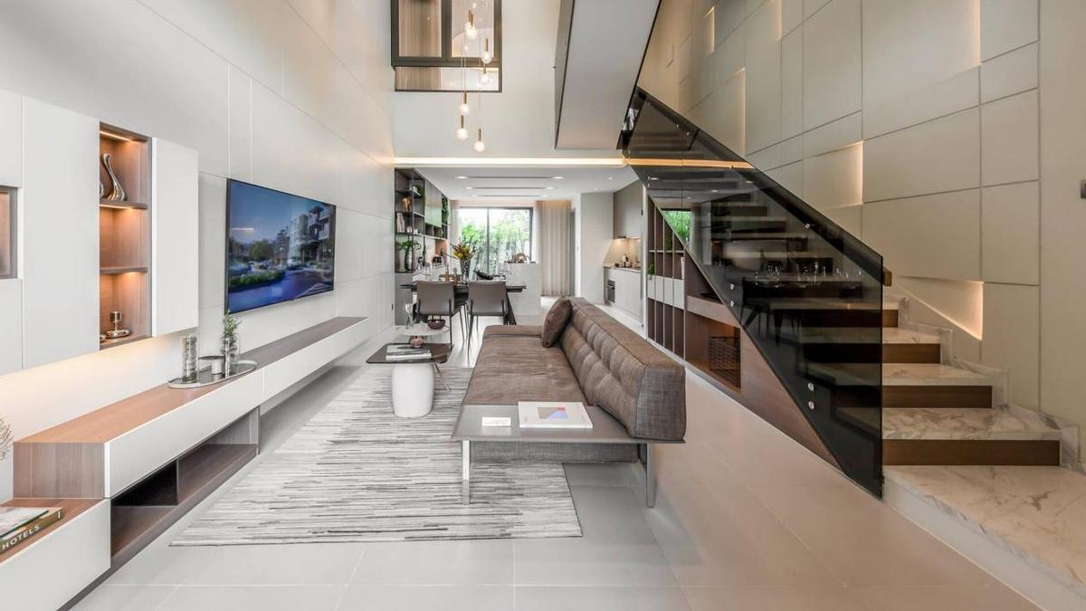 热衷简约不复杂的设计，4层联排别墅，内景称得上“低调有内涵”