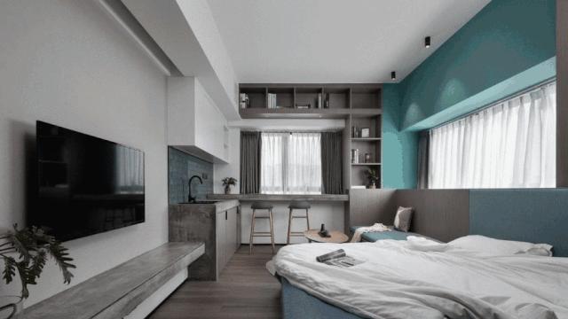 朋友的35㎡小公寓，空间利用到极致，竟然还有三式分离卫生间！