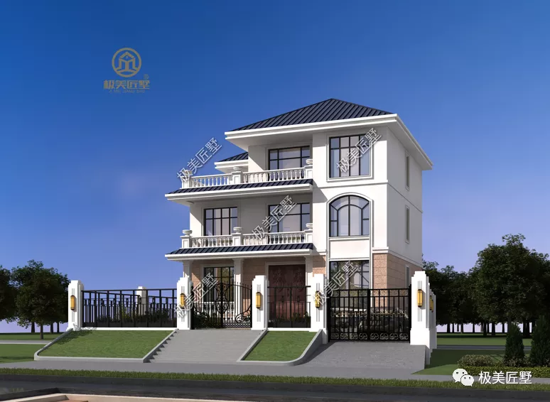 三层漂亮小别墅，精美大气，在农村建一栋，大家都羡慕!