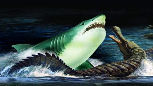 乌贼 盘点5种轻松秒杀巨齿鲨的史前动物，巨型乌贼入选，沧龙仅排第3