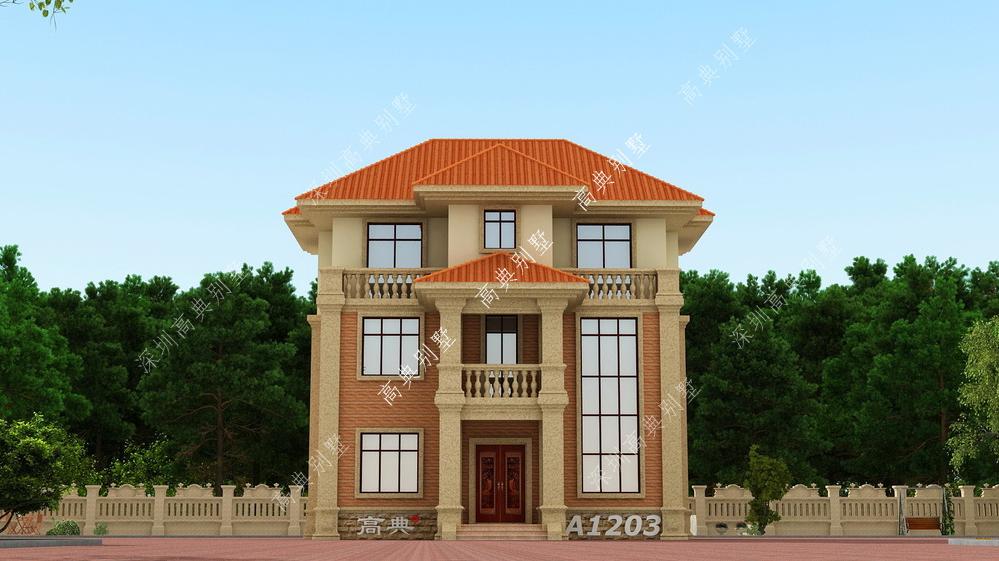 这款欧式别墅设计，成本经济，都建得起的好别墅。