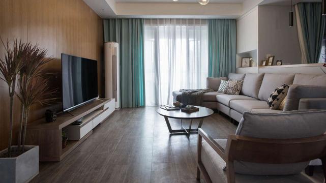 115平三居室现代简约的时尚框架下，加入中式元素