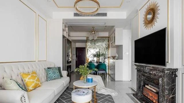 58㎡轻奢美式风格，背景墙设计太高级了，你还不来看？