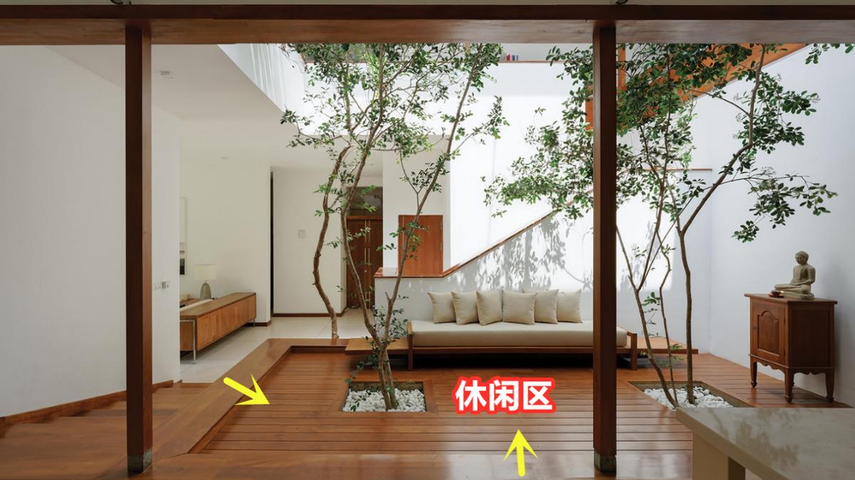 等买了别墅，我也要把天井+楼梯+休闲区组合一起，错层设计超漂亮