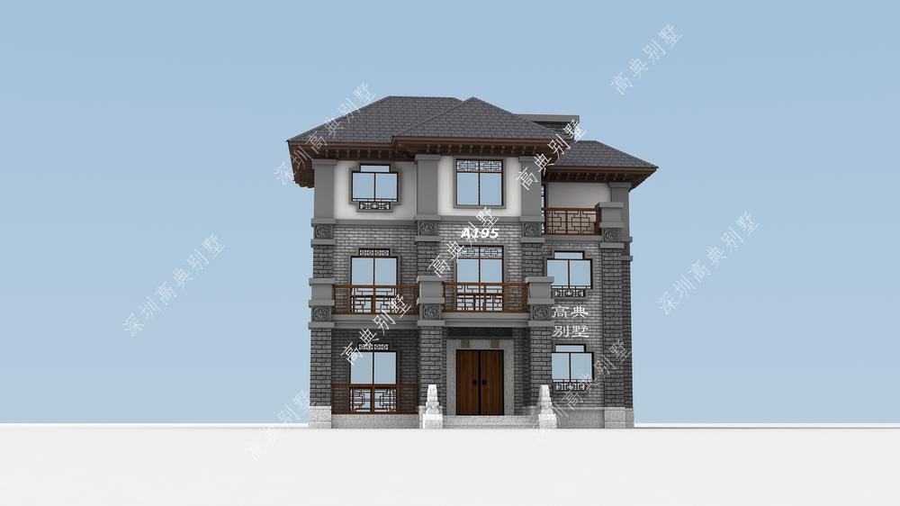 新中式风格的别墅，造型典雅漂亮，气派又耐看。