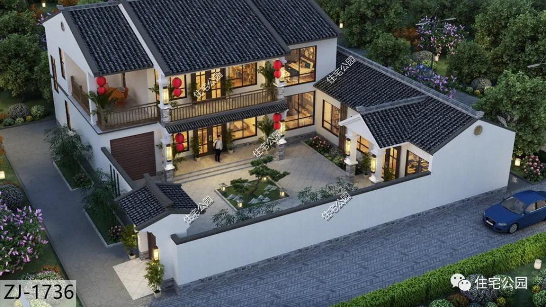 传承古朴气质，20×10米中式美院，享受诗意生活