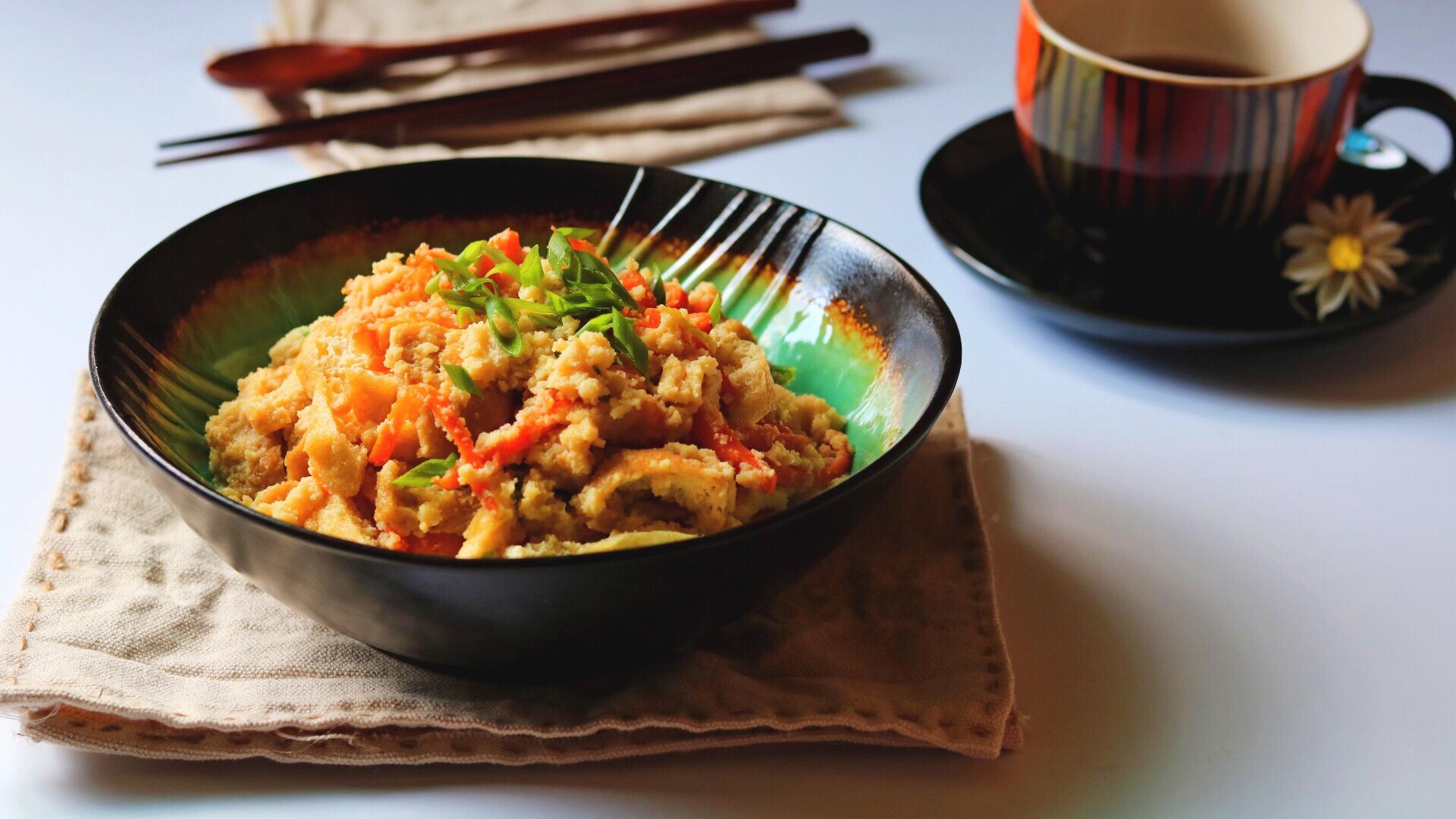 猪油|打豆浆的豆腐渣别浪费，简单几步，吃起类比肉还香