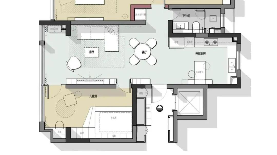 140㎡现代简约三居装修，藏不住的高级感！