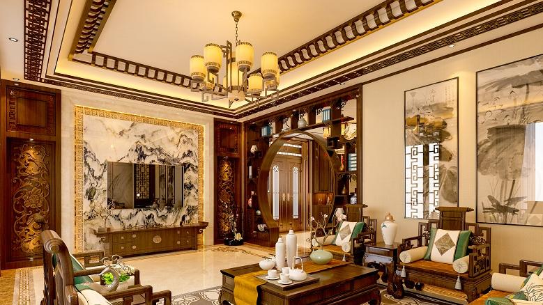 素雅中式设计：国画怒刷存在感，打造人文艺术感十足的装修。