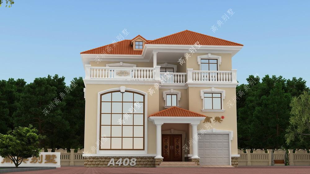 定制设计的欧式别墅设计，户型方正实用，整体温馨而美好。