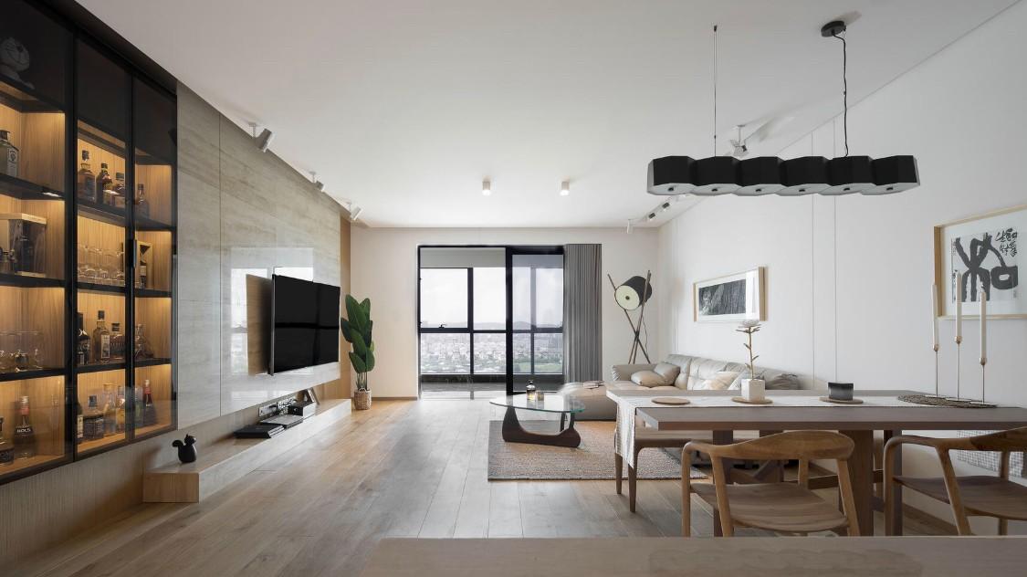 200㎡三房原木时代！时尚又不乏温润，全龄段设计的魅力！