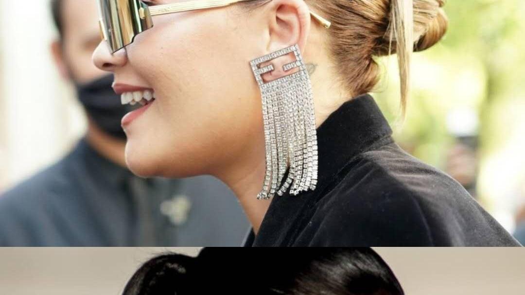 朱珠 冬季造型少了亮点？夸张配饰让你眼前一亮，潮人的搭配模板值得学