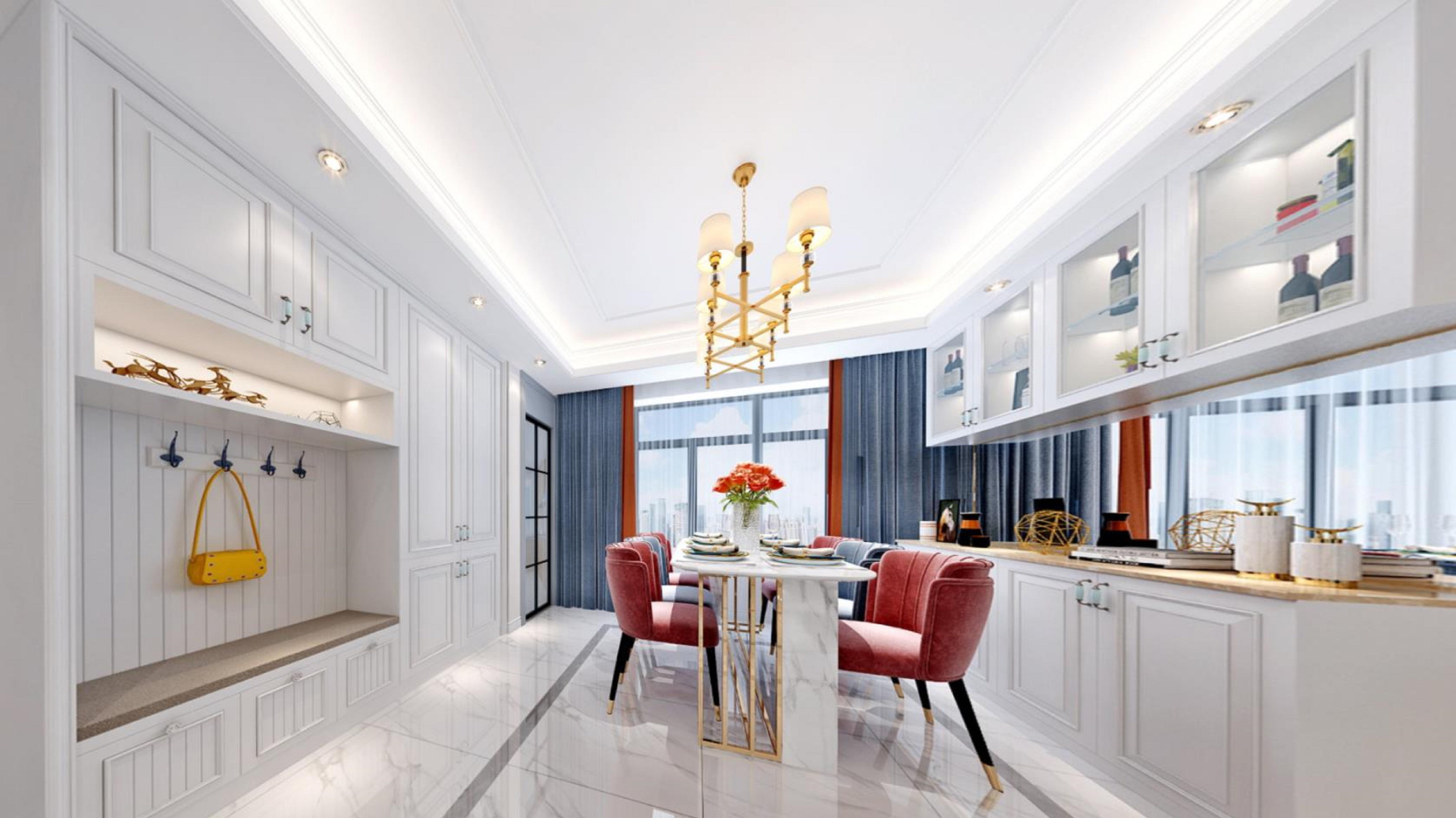 177m2美式轻奢，简约时髦的色调，又不失高雅范儿。