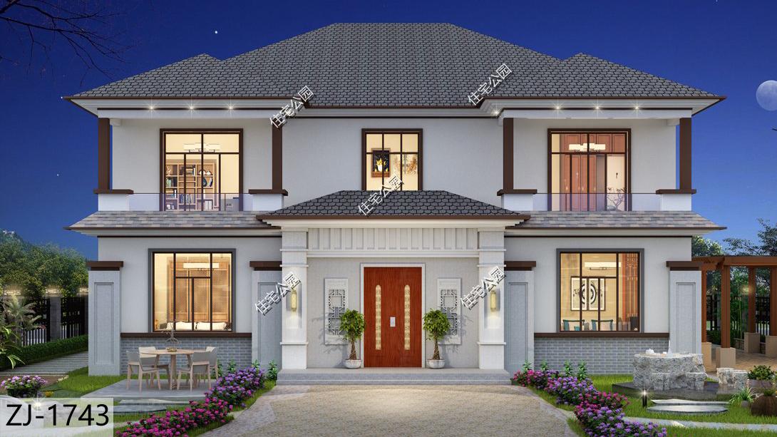 15×12米二层小别墅，造型美观布局实用，自家盖房选这套准没错