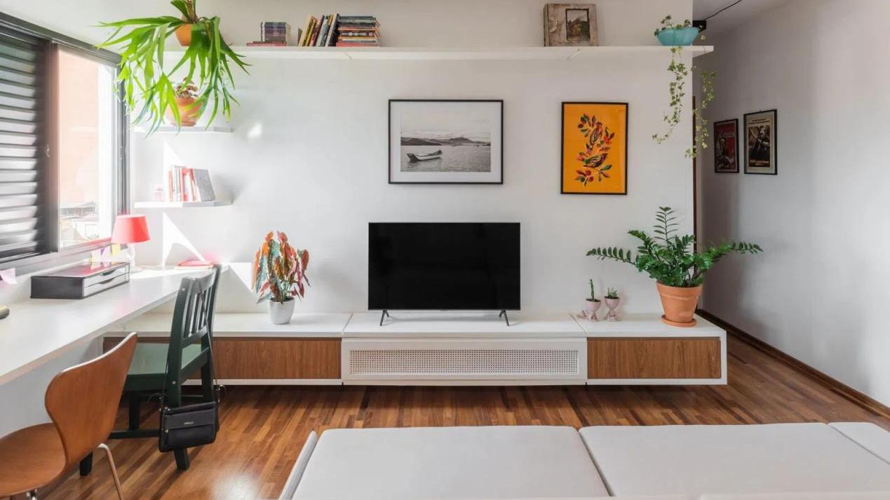 小户型住着也能很宽敞，66㎡简约白遇上原木，复古感可不就来了