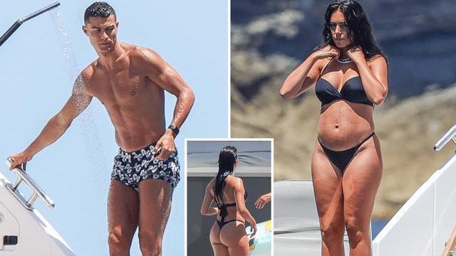 乔治娜|乔治娜游艇上穿黑色比基尼暴露好身材时装展走秀尽显典雅（图）