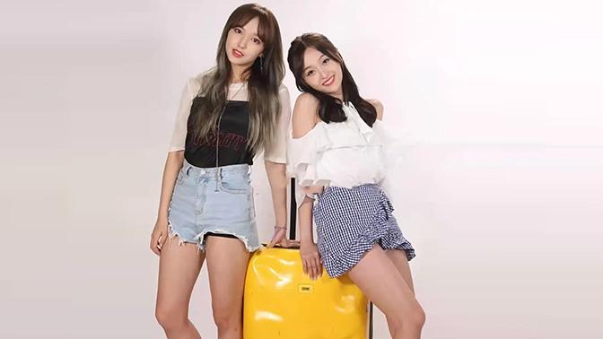 吴宣仪|吴宣仪坐在行李箱上拍照，穿短裙不怕显身材，坐姿太美引起热议