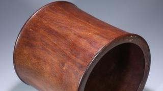 笔筒|清代：黄?梨花?起线束腰·文房笔筒